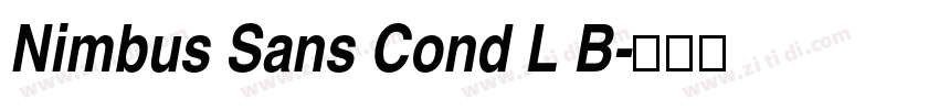 Nimbus Sans Cond L B字体转换